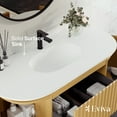thumbnail image 5 of Eviva Haven 48"W x 22"D Oak Wall-mounted Bathroom Vanity with White Solid Surface Integrated Sink Top, 5 of 7