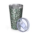 thumbnail image 2 of 16oz Tumblers Green and Dark Green Giraffe Pattern Stainless Steel Vacuum Insulated Double Wall Travel Tumbler Cups Mug with Lid and Straw,Cleaning Brush for Coffee,Tea, 2 of 4