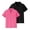 Pink, variant on Grblisyd Back to School 2-Pack Girls and Boys School Uniform Short Sleeve Polo Shirt Button Closure Comfortable & Soft Collared Shirt