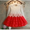 thumbnail image 3 of Printemps Bébé Filles Enfants Mignon Crochet Dentelle Robe à Manches Longues 2 Couleur 3-9Years, 3 of 5