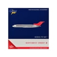 thumbnail image 3 of Boeing 727-200 Commercial Aircraft "Northwest Orient" Silver with White Stripes and Red Tail 1/400 Diecast Model by GeminiJets, 3 of 3