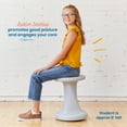 thumbnail image 5 of ECR4Kids Twist Active Wobble Stool, 18in Seat Height, Classroom Furniture, Light Grey, 5 of 9