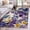 Purple, variant on 3'x5' Area Rugs, Spring Floral Indoor Outdoor Area Rug for Living Room Bedroom, Purple Tulips Hydrangeas Butterflies Beige Washable Bathroom Rugs Kitchen Floor Carpet Mats Home Decor Aesthetic