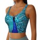 thumbnail image 2 of Balery Beautiful Blue Peacock Sujetadores deportivos con espalda cruzada para mujer, acolchados, sin costuras, de alto impacto, ideales para yoga, gimnasio, entrenamiento y fitness.-, 2 of 8