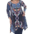 thumbnail image 3 of White Mark Plus Multi-Color Tunic Top, 3 of 6