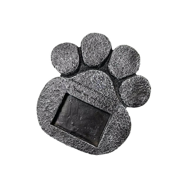 Pet Memorial Stone with Customizable Photo personalized dog Frame Slot for Gardens Yards