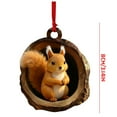 thumbnail image 3 of chaungfeng Animal Christmas Ornament, Forest Animal Christmas Decorations for Tree, 2D Acrylic Hanging Ornament, for Animal Lovers Gift (Squirrel), 3 of 5