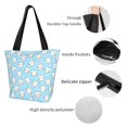 thumbnail image 3 of Kdxio Cute Teeth Women Reusable Grocery Bags Foldable Ripstop,Reusable Shopping Bags for Shopping,Gym,Gift, 3 of 5