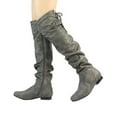 thumbnail image 4 of Dream Pairs Women's Fashion Casual Over The Knee Pull On Slouchy Boots COLBY GREY Size 12, 4 of 6