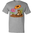 thumbnail image 3 of Inktastic Cute Chipmunk on Lunch Break with flowers T-Shirt, 3 of 5