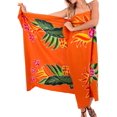 thumbnail image 2 of HAPPY BAY Women's Beachwear Summer Bikini Wraps Beach Wrap Swimwear Sarong Swim Cover up Skirt Bathing suit Swimsuit Pareo Coverups for Women One Size Orange, Floral, 2 of 3