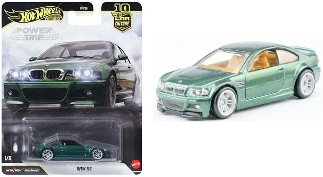 Hot Wheels Premium Car Culture Power Trip Complete Set, 5 Die-Cast Cars, BMW M3, Ford F-150, Mercedes-Benz, Jeep Trackhawk FPY86-961R