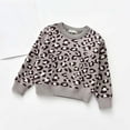thumbnail image 3 of MEZZALL Girls Long Sleeve Round Neck Pullover Sweater Soft Knit Casual Warm Tops With Leopard Print Design For Everyday Wear Holiday Knitwear Child Dailywear, 3 of 3