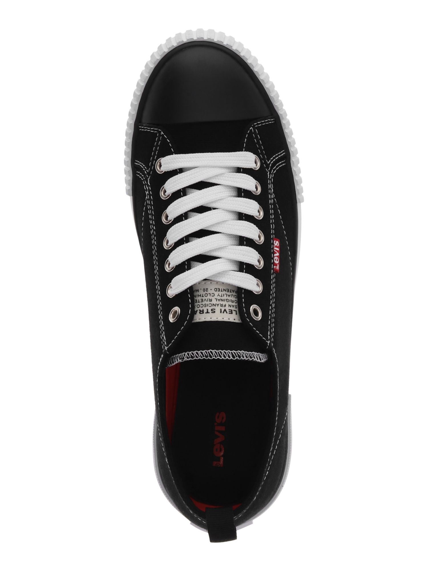 LEVI\'S Mens Navy Removable Insole Anikin Round Toe Lace-Up Sneakers Shoes 8 M LEVI main image 2