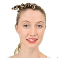 thumbnail image 2 of Women's Retro Vintage Versatile Neckerchief Head Scarf Hair Tie Sash Scrunchie, Leopard Print, 2 of 3