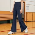 thumbnail image 5 of Cowsor Girls Bell Bottoms Pants School Uniform Stretchy Leggings, 5 of 6