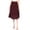 Dark Plum, variant on Moa Collection Women's Solid Flared Lightweight Elastic High Waist Long Midi A-line Skirt
