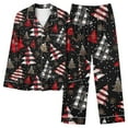 thumbnail image 2 of Xihbxyly Christmas Pajamas for Women, Women's Christmas Printed Pajama Set for Daily Home Wear Two-Piece Pajama Set with Pocket, 2 of 6