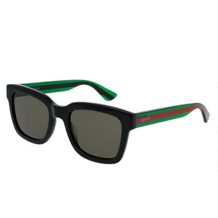 GUCCI GG0001SN 002 FRAME BLACK GREEN LENS GREEN