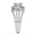 thumbnail image 4 of BEST Jewel 1.9 Ct Asscher Cut Engagement Rings - Wedding Halo Multi Shank Moissanite Rings - 14K White Gold Plated - Moissanite - Perfect for Proposal and Valentine’s Day Gifts, 4 of 4