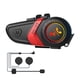 thumbnail image 2 of 3X LX3 Casco Auricular Bluetooth 1200MAH Motocicleta BT5.0 Inalámbrico Manos Llamada Estéreo Antiinterferencia Auricular Impermeable-A, 2 of 2