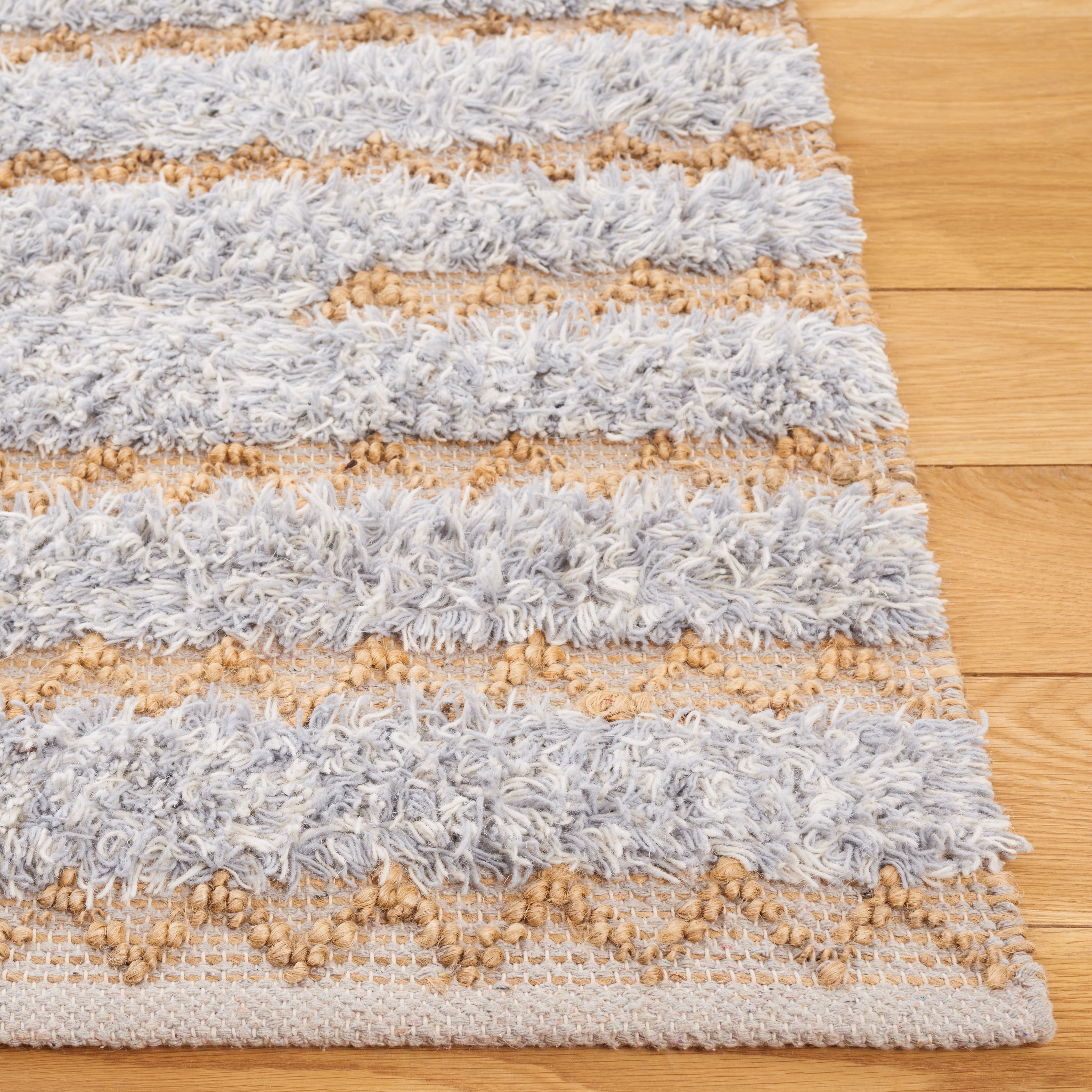 SAFAVIEH Natura Natasa Abstract Runner Rug, Grey/Natural, 2'3" x 8'