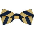 thumbnail image 2 of Oxford Kent by SuspenderStore Classic Bold Stripe Adult Bow Ties - Microfiber Twill - 5 Beautiful Colors, 2 of 2