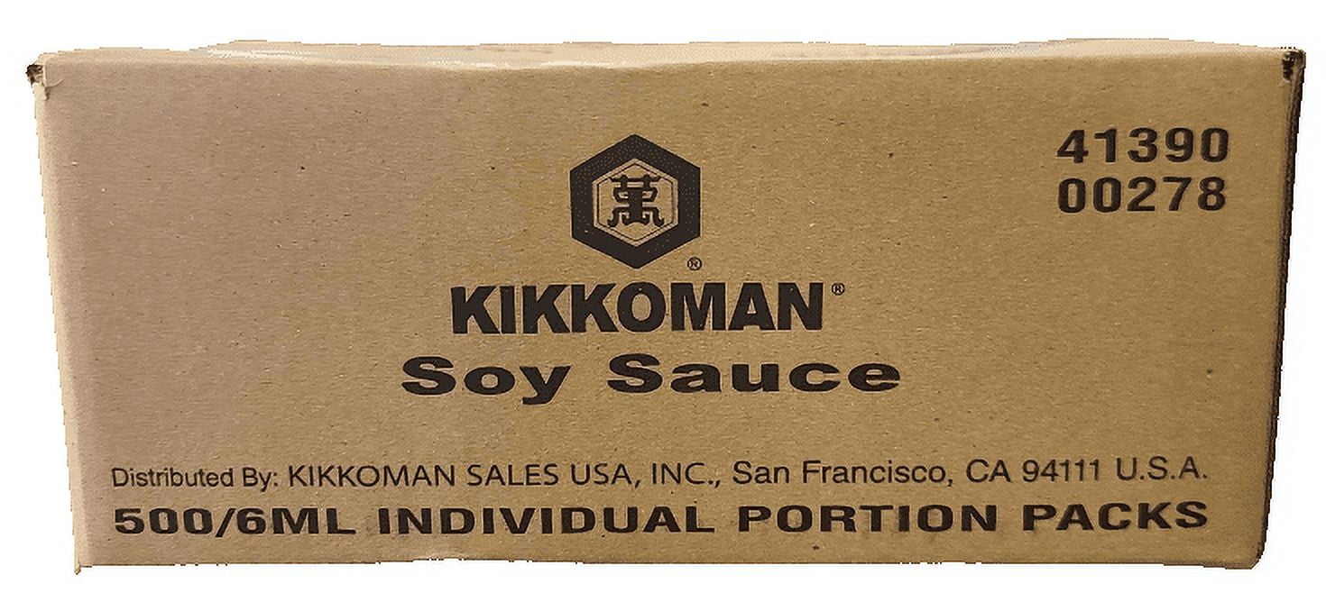500 PACKS : Kikkoman Soy Sauce, 6 Milliliter -- 500 per case.
