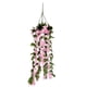 thumbnail image 1 of Lisbinx Flores colgantes artificiales violetas pared glicina cesta colgante guirnalda flores orquídea de seda falsa, 1 of 7