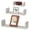 Gray, variant on U-Shaped Floating Shelves Wall-Mounted, Set of 3 - Weathered Brown