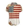 thumbnail image 4 of Mutghys Button up Shirt Women Independence Day Printed Lapel Short Sleeve Shirts Lightweight Breathable Relaxed 250th Anniversary USA Casual Shirts, 4 of 5
