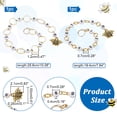 thumbnail image 2 of 2pcs 2 style Bee Charm Knitting Row Counter Chains Alloy Acrylic Brass 0-9 Numbered Stitch Marker for Tracking Project Progress Golden 19.4cm 25.6cm, 2 of 7