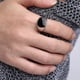 thumbnail image 1 of Anillos para mujer, regalos para mujer, anillo de sello de motorista de cobre pulido para hombre, anillo negro de 9 anillos, 1 of 2
