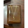 thumbnail image 4 of Solid 14K Gold Flat Open Wheat Chain Cornicello Italian Horn Pendant Necklace - Choose Chain Length and Width (Flat Open Wheat - 2mm, 18.0 Inches), 4 of 6