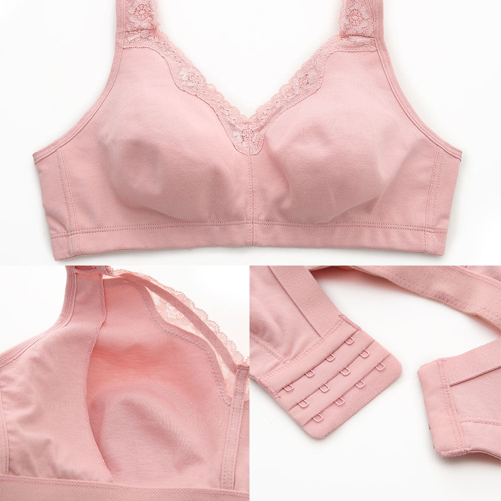 Buy Teenager Women's Cotton Non-Padded Wire Free Full-Coverage Bra (34D -  Pink_Pink_34D) at