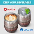 thumbnail image 4 of 12oz Stemless Wine Tumblers Brown Boho Geometric Triangles and Rhombuses Vacuum Insulated Stainless Steel Travel Tumbler Cups Mug with Lid and Straw for Champaign,Cocktail,Beer with Cleaning Brush, 4 of 5