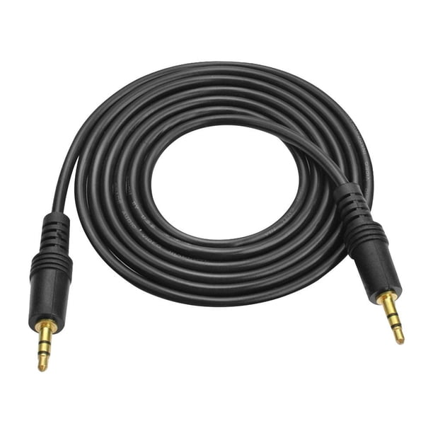 Cable auxiliar de 3,5 mm a línea de cable de audio para auriculares con altavoz negro Hugtrwg Para estrenar