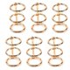 thumbnail image 5 of 20 piezas Anillos de libro de oro de 3 anillos Aglutinantes de hojas Anillos de libro de oficina, 5 of 6