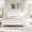 White, variant on MODERNLUXE Wood Platform Bed with Headboard and Slats, Queen Size, White