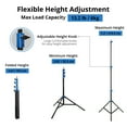 thumbnail image 3 of Flashpoint Pro Heavy-Duty Air-Cushioned Light Stand (Blue, 7.2'), 3 of 10