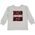 thumbnail image 3 of Inktastic Big Sis Buffalo Plaid Sister Girls Long Sleeve Toddler T-Shirt, 3 of 5