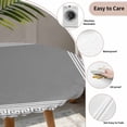 thumbnail image 3 of Grey Geometric Round Tablecloth for 45-54 Inch Tables,Fitted Table Cover with Elastic Edge,Bohemia Tribal Farm Tribal Patterned Waterproof Outdoor Table Cloth Protector for Patio Garden Dinner Picnic, 3 of 9