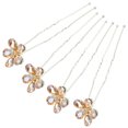 thumbnail image 1 of FUTUREORYY 4 Pcs Épingles à Cheveux en Strass en Forme de U pour Accessoires de Cheveux de Mariage, 1 of 6