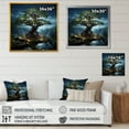 thumbnail image 4 of Designart "Nocturnal Tree In Surreal Twilight" Tree Redwood Floater Framed Canvas Wall Art, 4 of 5