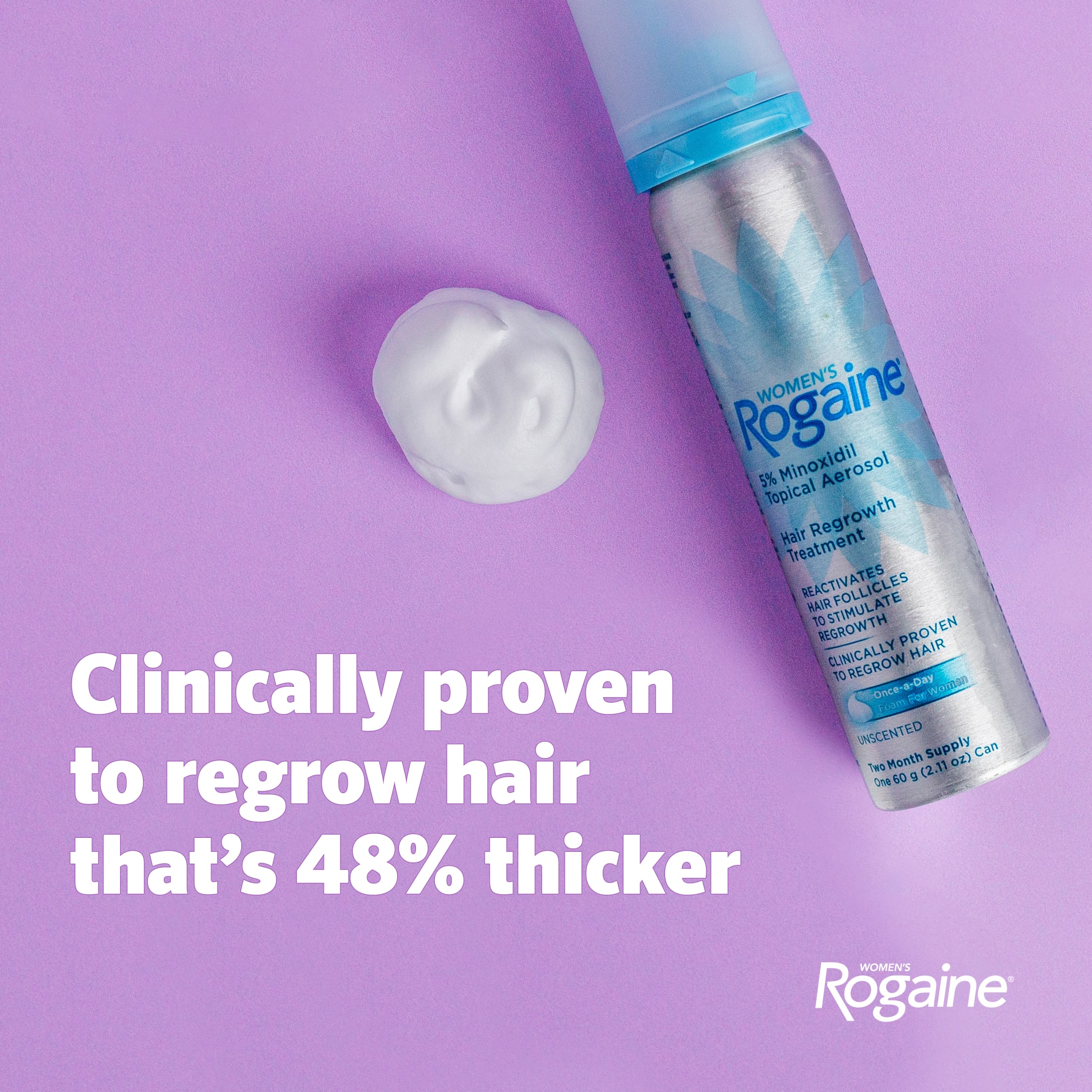 Women's Rogaine Hair Regrowth Foam 4-Month Supply photo 3