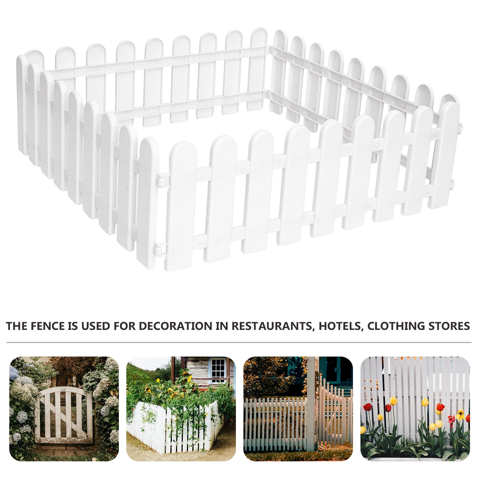 16 pcs  Yard Decorative Fence Outside Decorating Fence Chic DIY Fence Garden Crawl