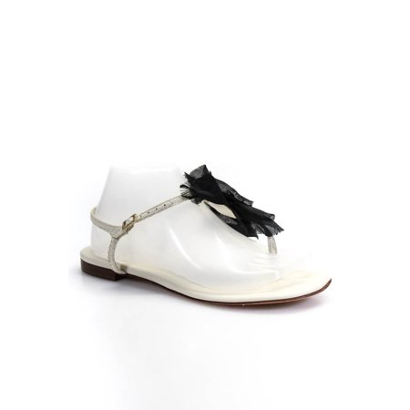 

Pre-owned|Kate Spade Womens Round Toe Sandals Cream Size 8