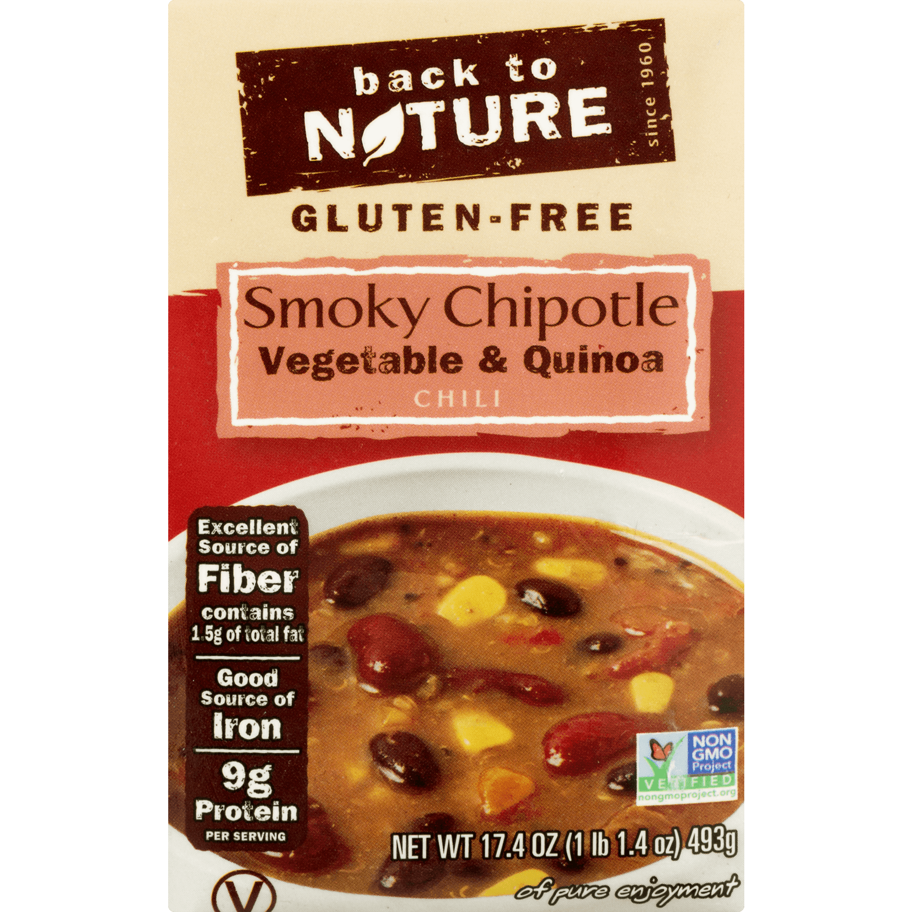 6 Pack Back To Nature Bluten Free Chili Smoky Chipotle Vegetable Quinos 17 4 Oz Walmart Com