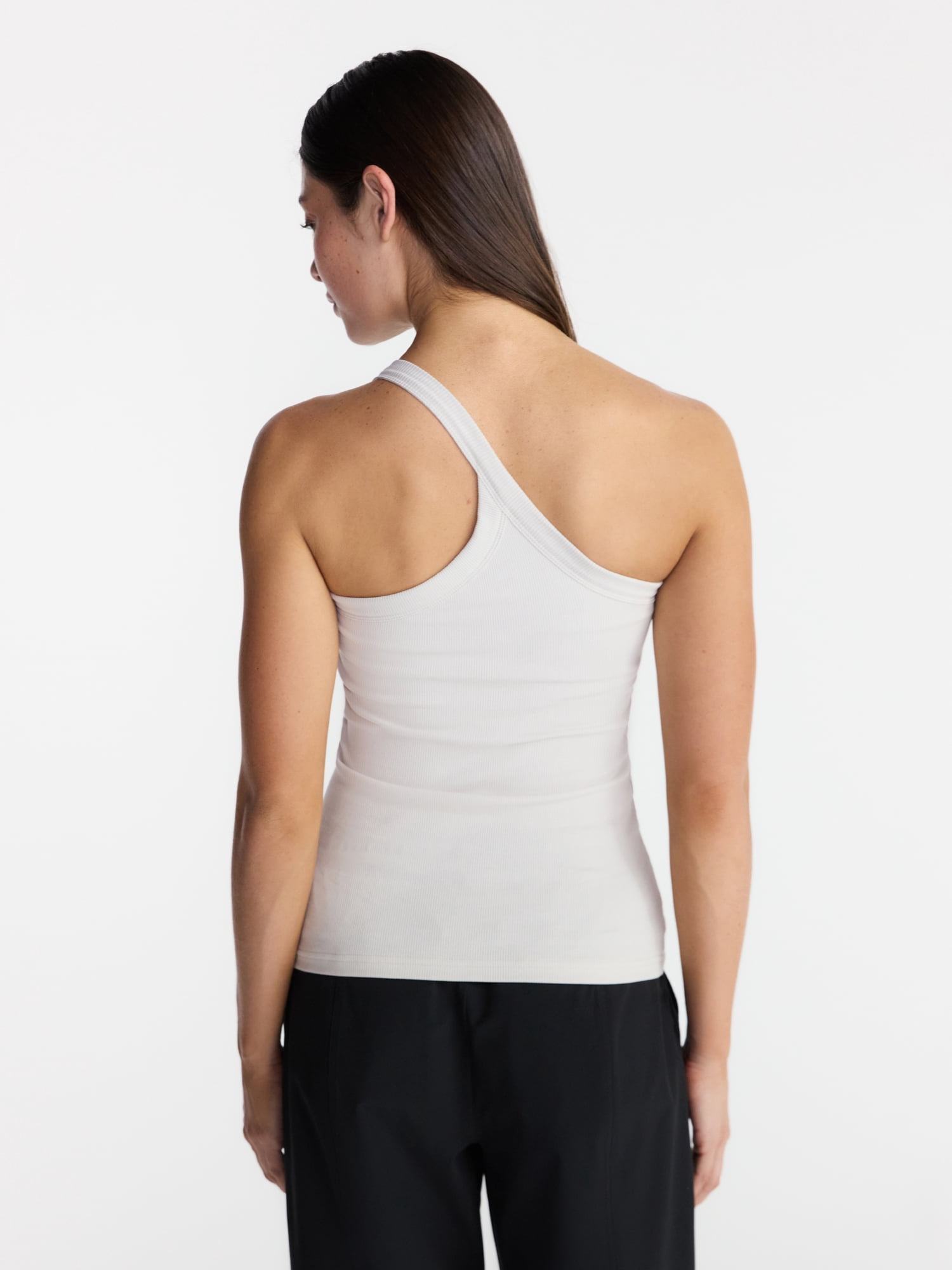 Avia Women's One Shoulder Ribbed Tank Top, Sizes XS-XXXL