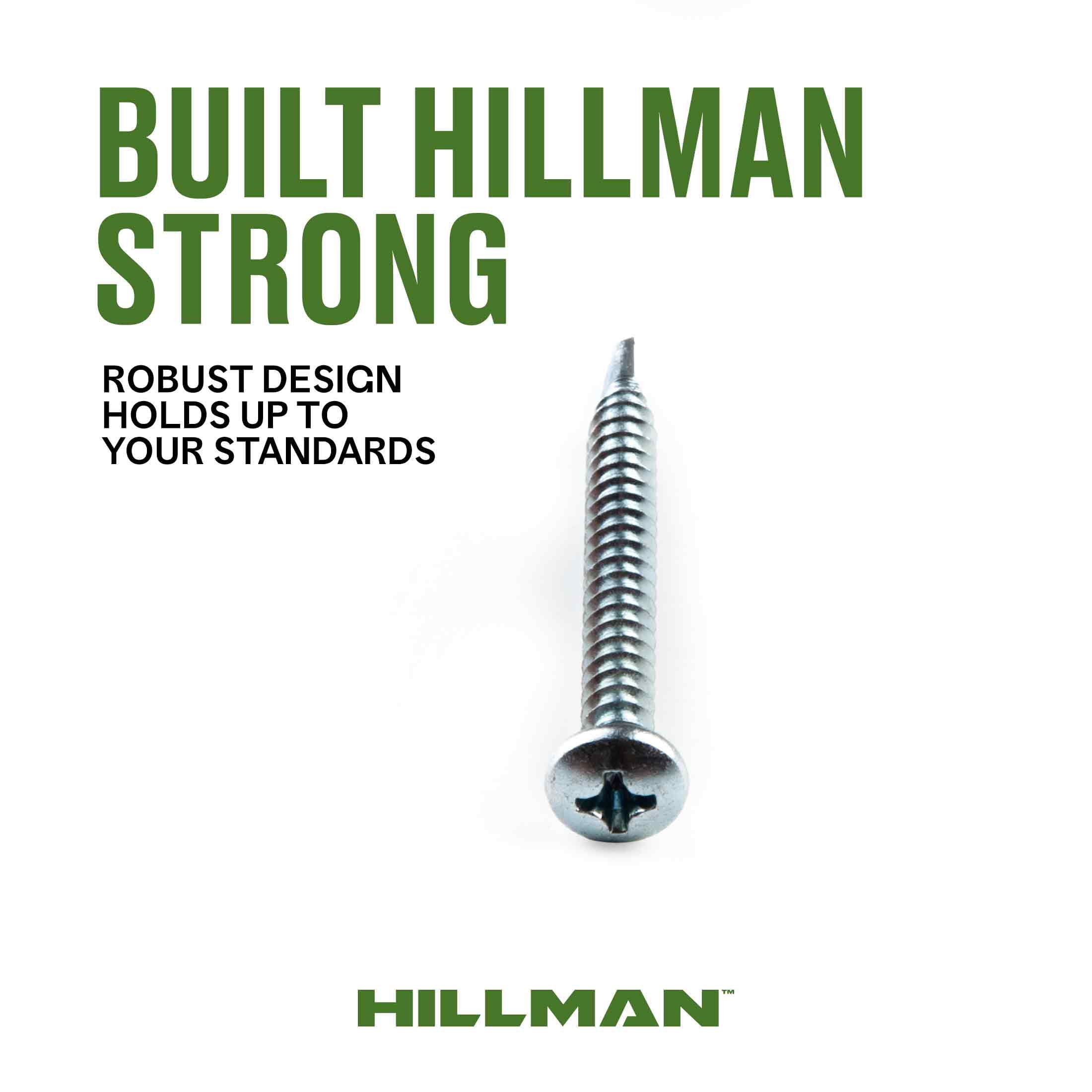 (5 pack) Hillman Self Drilling Screws #10 x 3/4", Steel, Zinc, Interior, Phillips, Silver, 6 pack